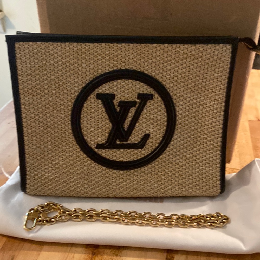 Louis Vuitton Raffia Toiletry pouch on chain